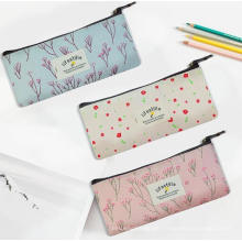 Zipper Close Pen Bag Canvas Pencil Pouch School Pencil Bag